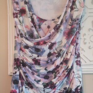 Tahari Floral Sleeveless Top
